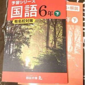四谷大塚 小6予習シリーズ教材 国語 下巻 有名校対策 【未使用】【美品】