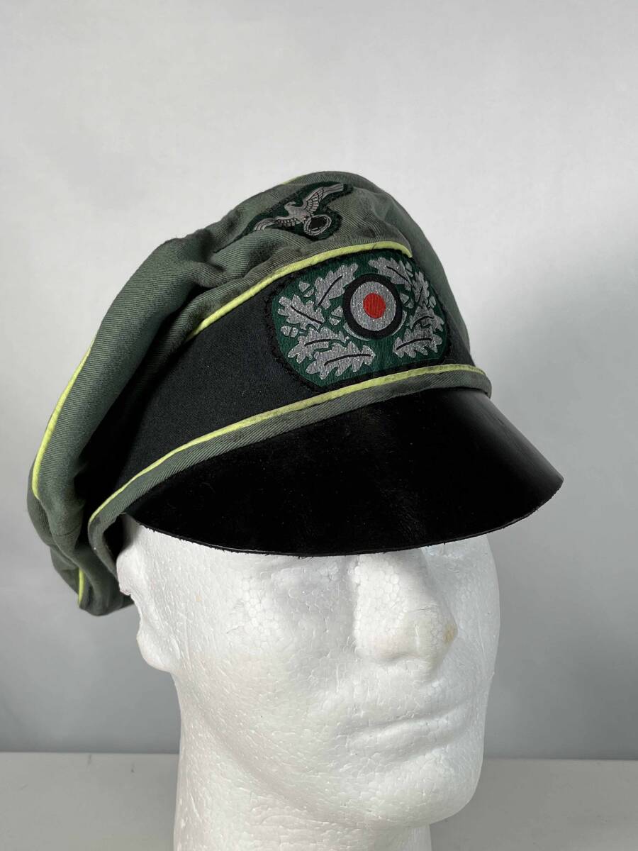 Amazon.co.jp: WW2 ナチスドイツ軍 SS レザー 制帽 レプリカ