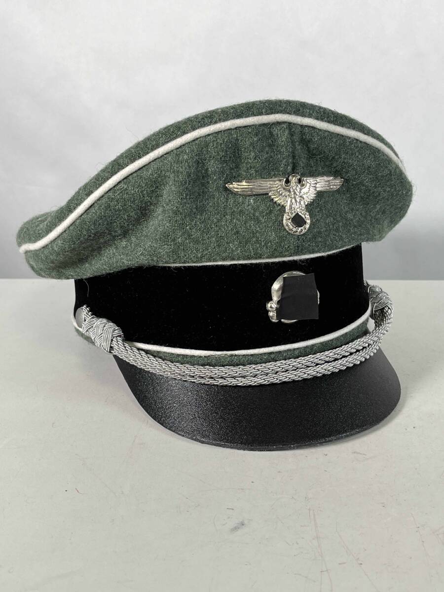 Amazon.co.jp: WW2 ナチスドイツ軍 SS レザー 制帽 レプリカ