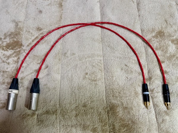 ☆BELDEN 88760 NEUTRIK XLRオス- REAN RCA 変換ケーブル 50cm 2本セット 新品
