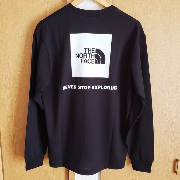 【新品】THE NORTH FACE Mサイズ ロンT バックスクエアロゴ ロングスリーブ Tシャツ ブラック 長袖 NT32442