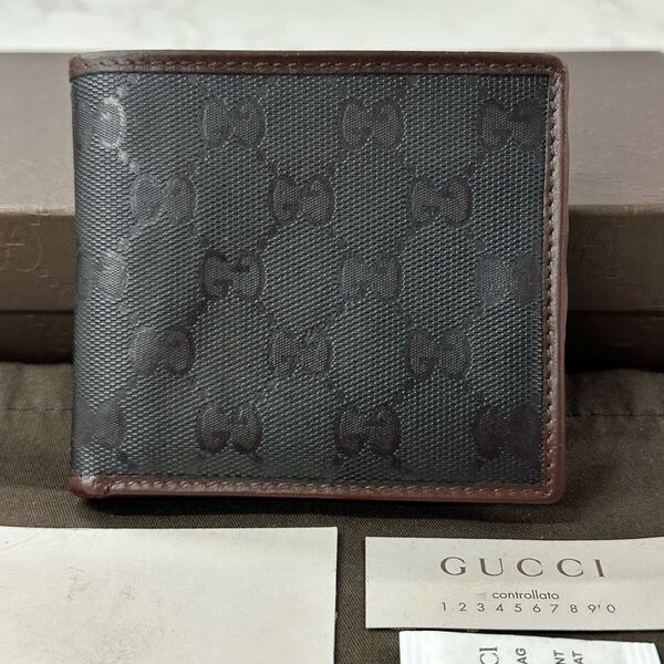グッチ GUCCI 財布 二つ折り 折り財布 インプリメ メンズ
