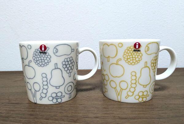 イッタラ iittala フルッタ マグカップ イエロー&グレー 新品 2点