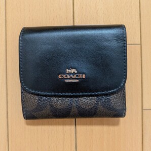 COACH コーチ シグネチャー キャンバス コンパクト財布 ミニマリスト キャッシュレス