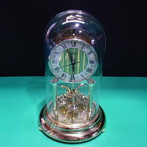 ■■【即決】MASTER マスター ガラスドーム時計 日進時計工業 QUARTZ 置時計 ドーム時計 昭和61年 動作確認OKなとても程度良いUSED品!