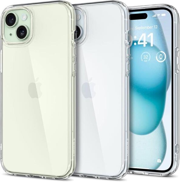 e-653 Spigen 【創業18年の技術力】 iPhone 14Plus ケース クリア ストラップホール 米軍MIL規格 ウルトラ・ハイブリッド