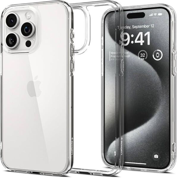 e-651 Spigen 【創業18年の技術力】 iPhone 15 Pro ケース クリア 耐衝撃 米軍MIL規格取得 ストラップホール 黄変抑制 透明 TPU