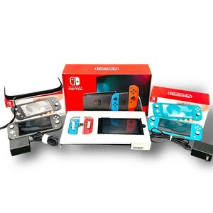 動作確認済み Switch スイッチライト ネオンブルー 3点セット まとめ ネオンレッド ニンテンドー 任天堂 グレー