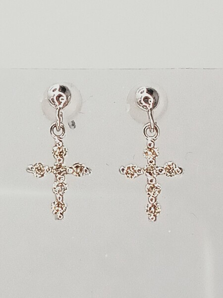 ☆K18wg★天然ダイヤ0.12ct☆ピアス★80