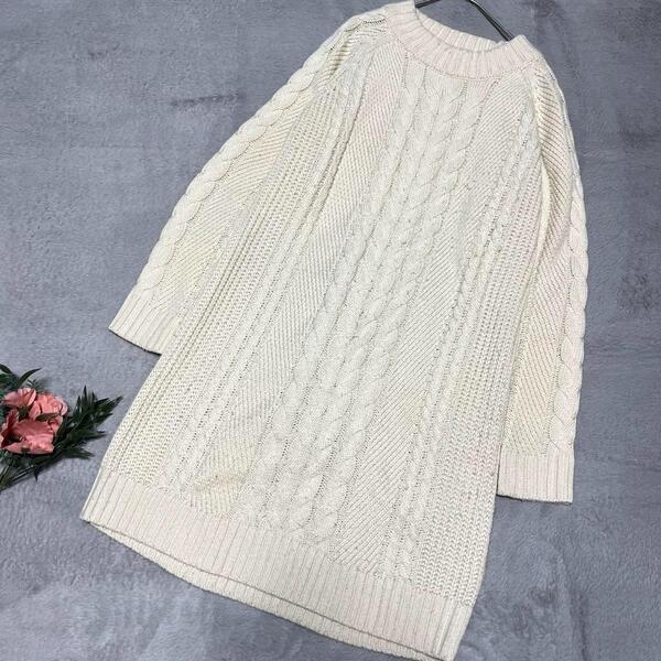 Discoat Parisien ニットワンピース M チュニック 長袖