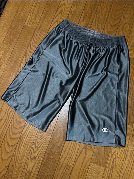Lサイズ Champion チャンピオン プラクティスパンツ バスパン チャコール濃いシルバー ハーフパンツ ショーツ ショートパンツ