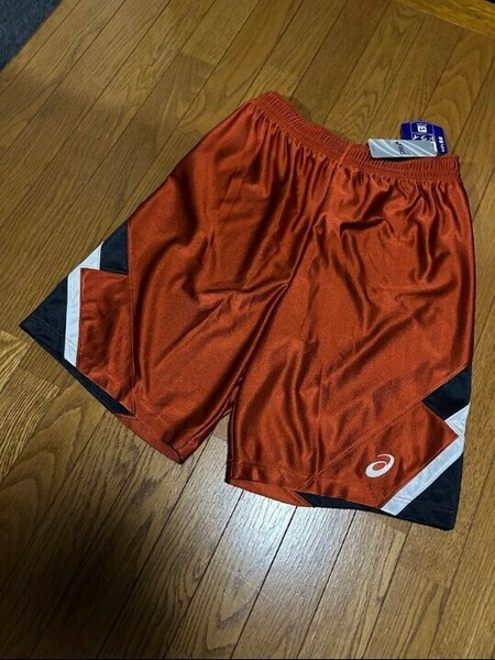 【未使用】Oサイズ アシックス プラクティスパンツ バスパン オレンジネイビーホワイト ハーフパンツ ショーツ ショートパンツ