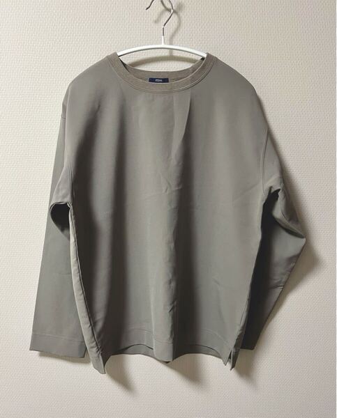 美品★URBAN RESEARCH 長袖Tシャツ カットソー ビックシルエット M グレー系 アーバンリサーチアイテムズ 速乾 ストレッチ ★送料無料