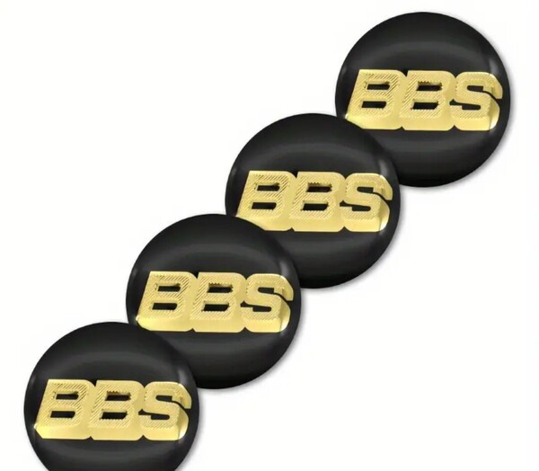 新品 BBS ホイールセンターキャップ 56mm センターキャップ ブラック ゴールド センターキャップ シール付 センターキャップカバー