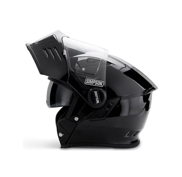 即決送料込み SIMPSON Darksome システムヘルメット ブラックメタル XL シンプソン フルフェイス