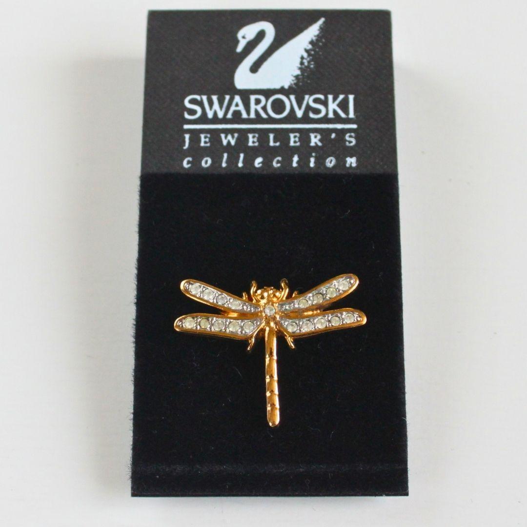 スワロフスキー トンボ ブローチ オーロラ プリズム SWAROVSKI