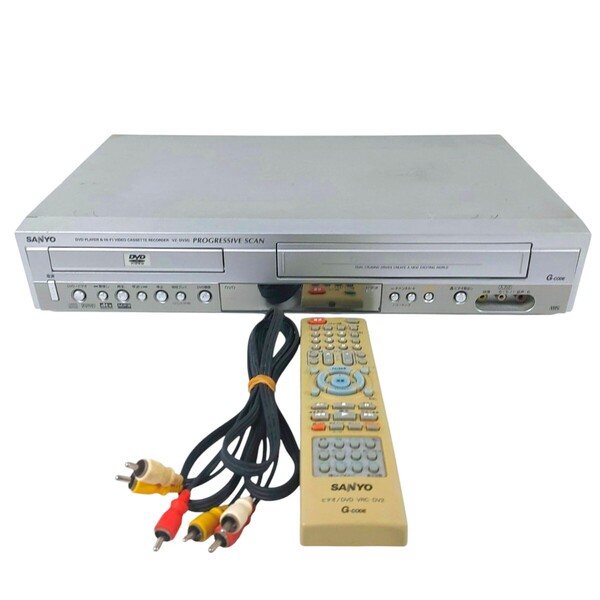 ★送料無料★SANYO VZ-DV3G VHSビデオー体型DVDプレイヤー リモコン付 サンヨー ビデオデッキ 中古動作品