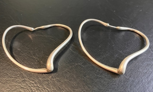 TIFFANY&Co ティファニー オープンハートフープピアス 鑑定済み