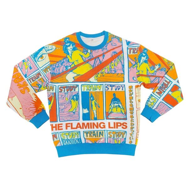 M新品 THE FLAMING LIPS YOSHIMI BATTLES THE PINK ROBOTS コミック スウェット シャツ 長袖 トレーナー size M フレーミングリップス