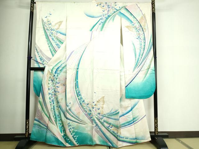 平和屋着物□リチャード・クレイダーマン 振袖 流水花文 暈し