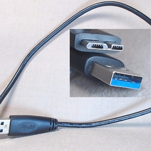 USB3ケーブル Type A ⇔ マイクロB 約40cm ≪送料無料≫ SuperSpeed 1m micro 黒 3.0 3.1 3.2 #11