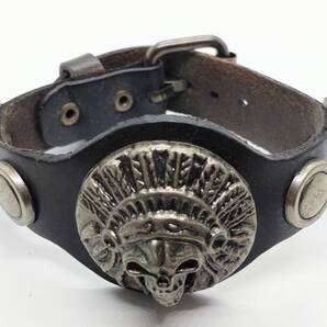 送料無料 ネイティブ スカル ブレスレット バングル 腕輪 ロック パンク ストリート ゴスロリ ゴシック スマアク