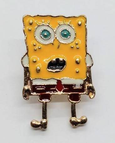 送料無料 スポンジ・ボブ ぽかーん ピンブローチ ピンズ PINS バッジ バッヂ アメリカン雑貨 スマアク
