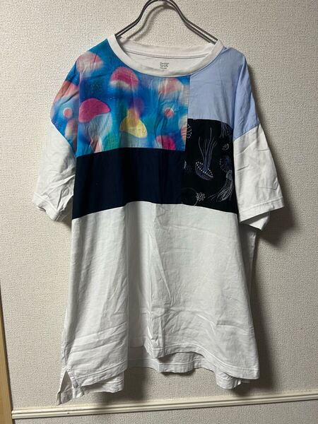 グラニフ パッチワーク ビッグシルエット ジェリーフィッシュ Tシャツ 半袖Tシャツ graniph