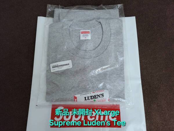新品 未開封 Supreme Luden's Tee シュプリーム ルーデンス ティー シャツ Heather Grey ヘザー グレー XLarge エックスエル