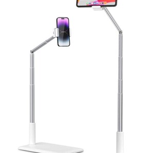 SupeDesk スマホ タブレットスタンド4~11インチ360度回転 (白)C