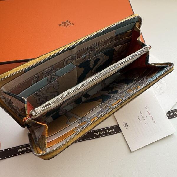 【美品】 819 HERMES エルメス アザップ シルクイン 長財布