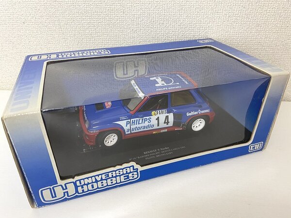 送料無料■絶版品 UNIVERSAL HOBBYS ユニバーサルホビー 1/18 1983年 ルノー 5 サンクターボ モンテカルロラリー フィリップスレーシング