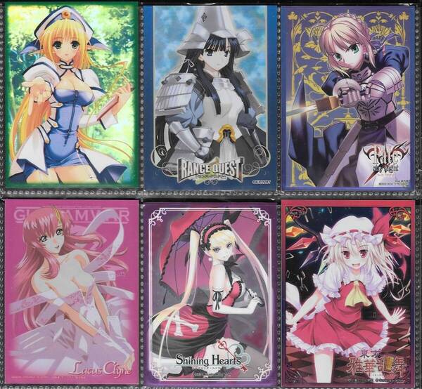希少キャラクタースリーブ 各1枚 コレクション用 ※※※ 未開封未使用ではありません。コレクション用の1枚ずつ29種+おまけ ※※※