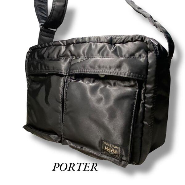 未使用品 PORTER ポーター タンカー ショルダーバッグ ナイロン ブラック