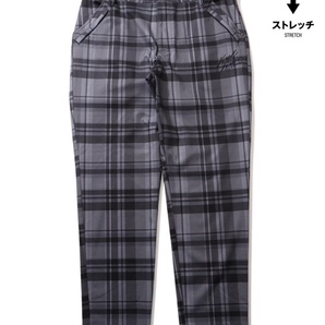 ★未使用★カールカナイゴルフKarl Kani GOLF ストレッチ チェック総柄 テーパード ナイロンゴルフパンツ 春夏秋用 40号 ウエスト102cm
