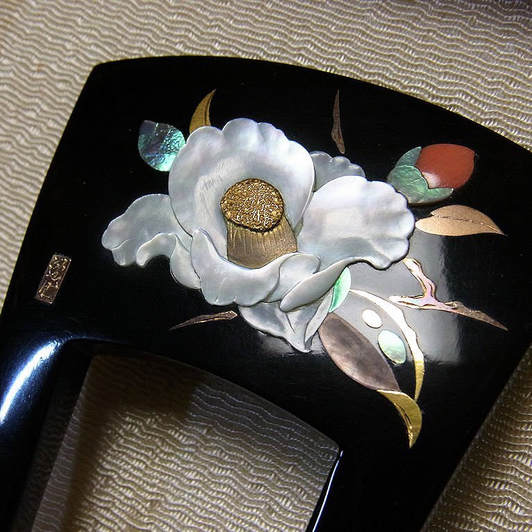 専用）1499 金蒔絵 螺鈿 象嵌 櫛 髪結 くし 貰っ 和装小物