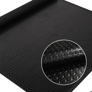 【滑り止め付きゴム製ガレージマット 3mm厚150×300cm】 黒 ゴムマット 床保護 ガレージマット 荷台滑り止め 滑り止めシート