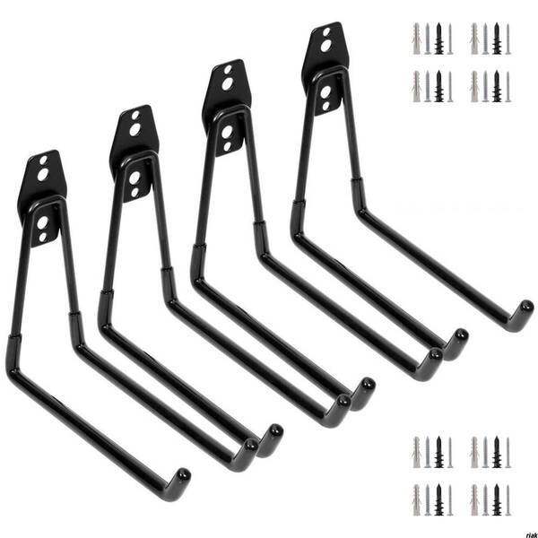 【多用途ガレージ壁掛けフックセット】 工具収納 耐荷重8kg~40kg 屋外使用可能 ガレージ 倉庫 物置 キッチン ブラック