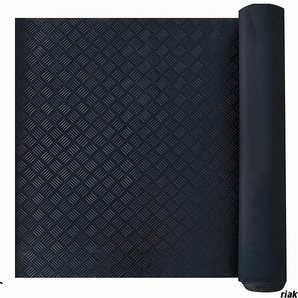 【ガレージ床用滑り止めマット 大判ゴム製100×500cm】 ゴムマット 厚手 防音 ガレージマット 車用 滑り止めマット 大判
