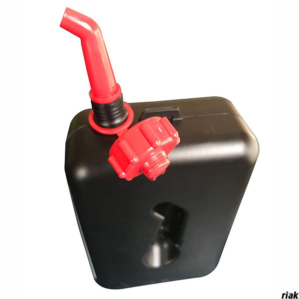 【バイクツーリングに対応した、2L燃料携行缶】 ドイツ製燃料ボトル ガソリン予備タンク コンパクト 給油ノズル アウトドア ブラック