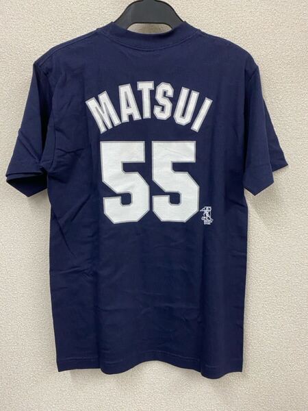 ♪ 送料無料 majestic ニューヨークヤンキース松井秀喜 55 半袖Tシャツ Mサイズ タグ付き未使用品 レディース・キッズ