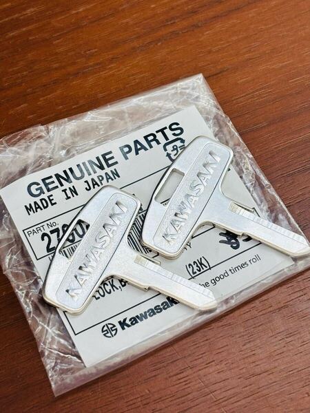 KH250 ブランクキー 純正新品(右溝)KH400 KH500 750SS 250SS 350SS 2本 カワサキ スペアキー kawasaki 合鍵