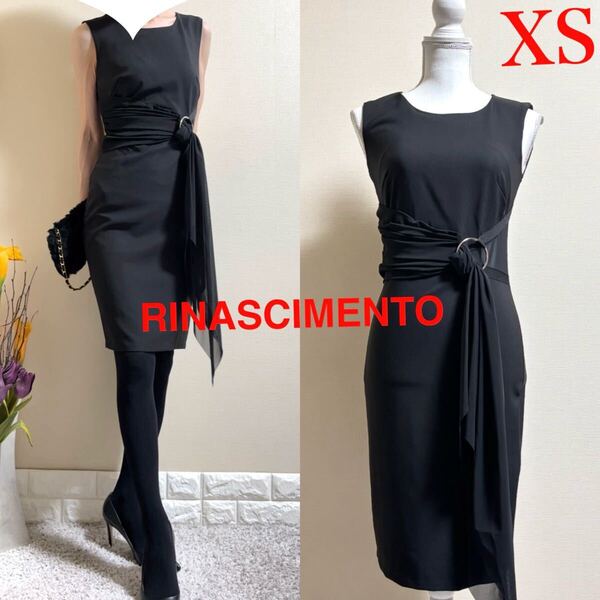 RINASCIMENTO リナシメント イタリア 美ライン ストレッチ ワンピース 黒 XS 通年