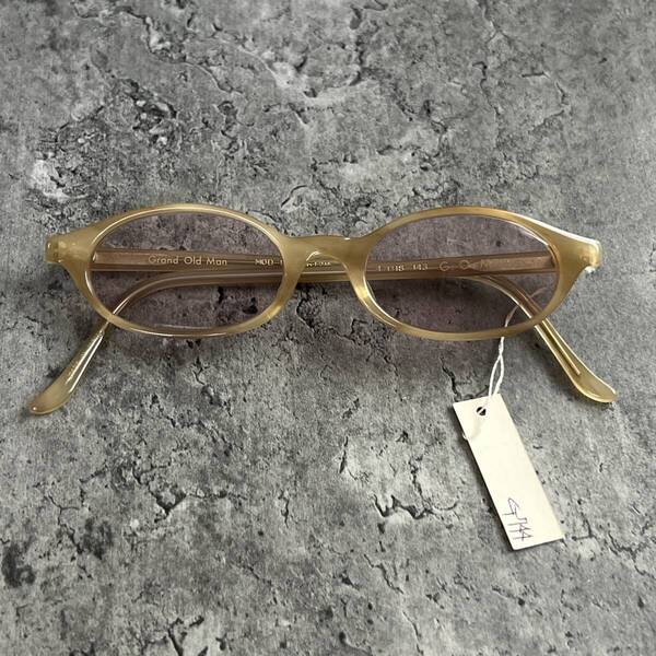 ◆G.O.M Grand Old Man グランドオールドマン サングラス 101 ベージュ系 オーバル系 ヴィンテージ Vintage BADA 日本製 MADE IN JAPAN