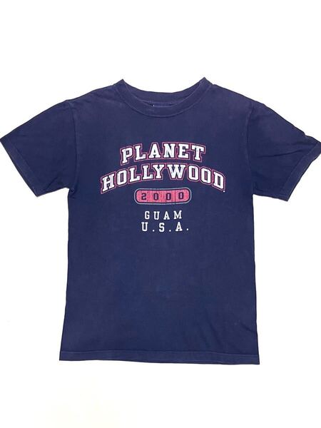 送料無料 USA PLANET HOLLYWOOD フェード アーチロゴ Tシャツ プラネットハリウッド