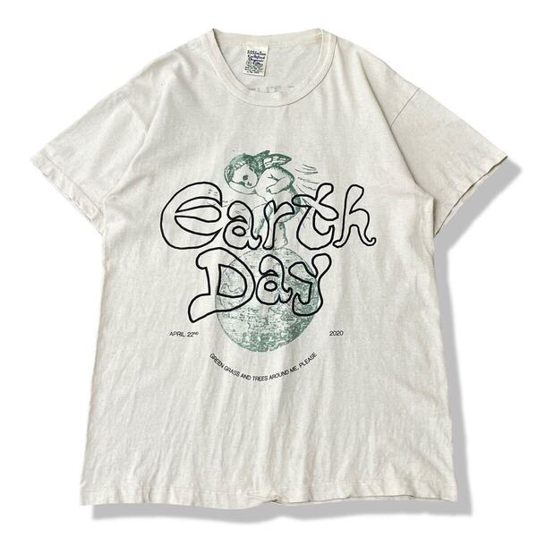 S.O.S.from Texas製 Mount Sunny(マウントサニー) 2020 アースデイ記念 グラフィックTシャツ M 太陽系 惑星 植栽 半袖Tシャツ USA製