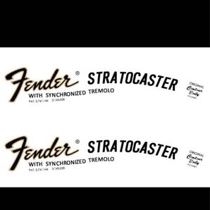 Fender Stratocasterフェンダーストラトキャスター用補修シール CBSロゴラージヘッド用(WITH SYNCHRONIZED) ウィズシンクロナイズドロゴ