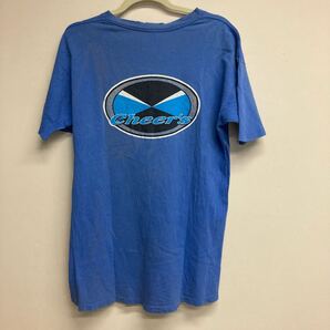 'cheer'sビンテージ TシャツブルーLサイズanvil USA製,アンビル 古着。