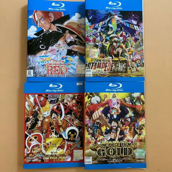 劇場版 ONE PIECE シリーズ4巻セット 管理番号32232 Blu-ray レンタル落ち アニメ ワンピース RED スタンビード