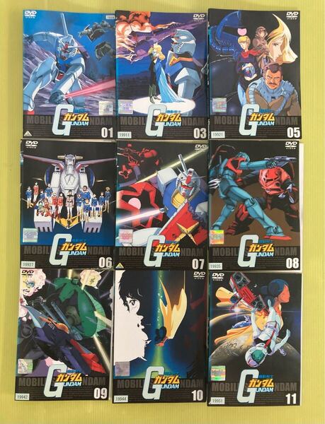 機動戦士 ガンダム GUNDAM 9巻セット 管理番号12546 DVD レンタル落ち アニメ ※11巻のうち 2, 4巻が欠品